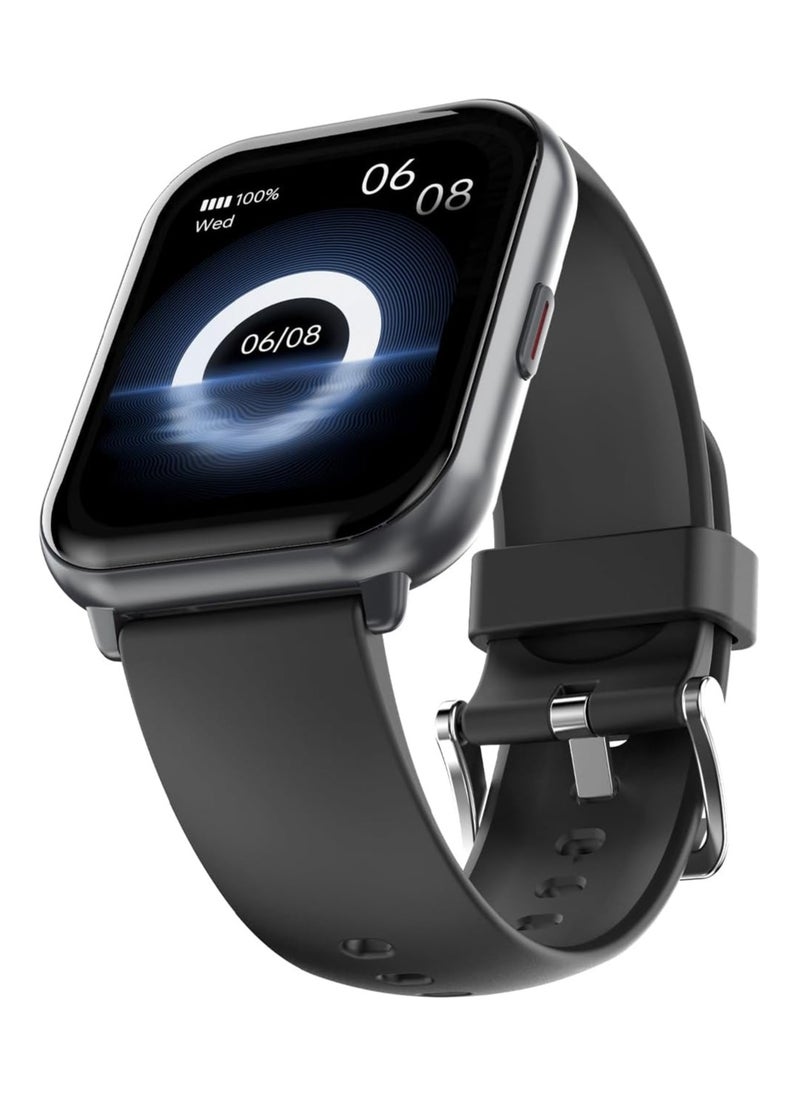 HiFuture HiFuture ZONE2 1.96" IPS Display BT Calling Smartwatch, Sleep & Health Fitness Tracking, Long Battery Life, IP68 Waterproof - Black  - Image 1