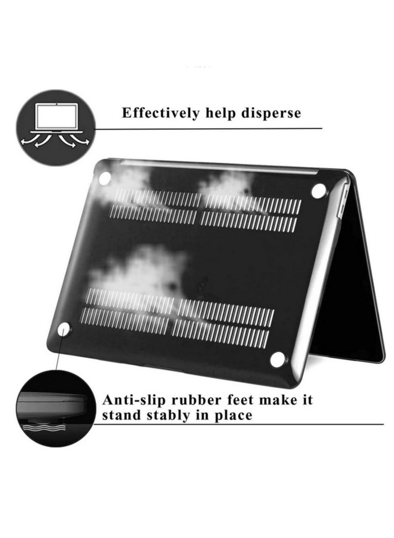 1PC Hard Plastic Case for MacBook Air 13 Inch (Models A1466 & A1369, 2010-2017 Release) Matte Black Protective Shell Cover Durable Snap-On Design  - Image 5