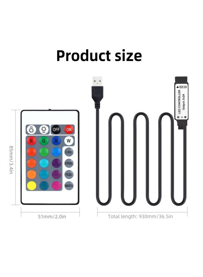 RGBZONE 5V USB RGB LED Controller IR Wireless Remote Control 1M33FT 4PIN LED Controller 5V 5050 2835 5630 LED Strip Lights - Image 2