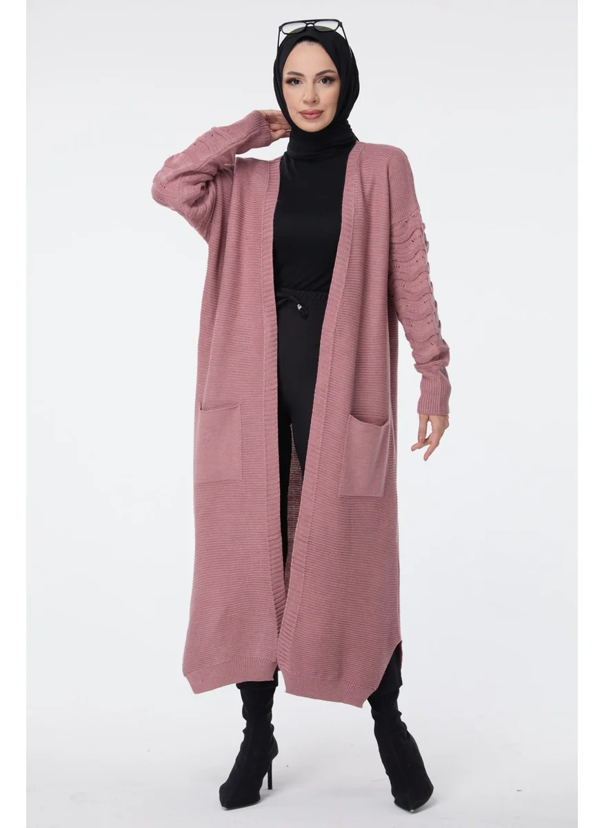 Tofisa 23704-GUL-KURUSU Knitwear Cardigan