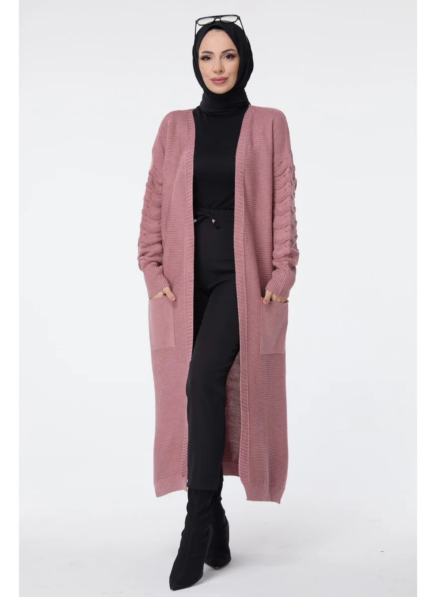 Tofisa 23704-GUL-KURUSU Knitwear Cardigan