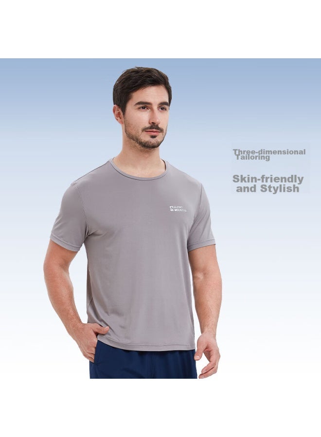 Alpint Mountain 3m Technology Quick-dry Men's Short-sleeve T-shirt, Elastic Breathable Outdoor Quick-dry Shirt For Women, Summer Sports - Image 2