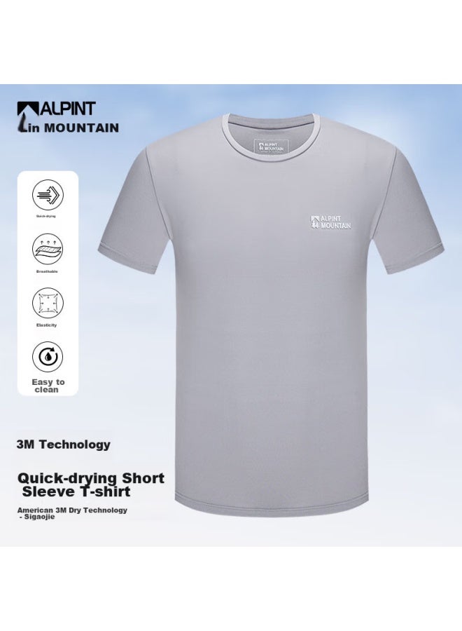 Alpint Mountain 3m Technology Quick-dry Men's Short-sleeve T-shirt, Elastic Breathable Outdoor Quick-dry Shirt For Women, Summer Sports - Image 1