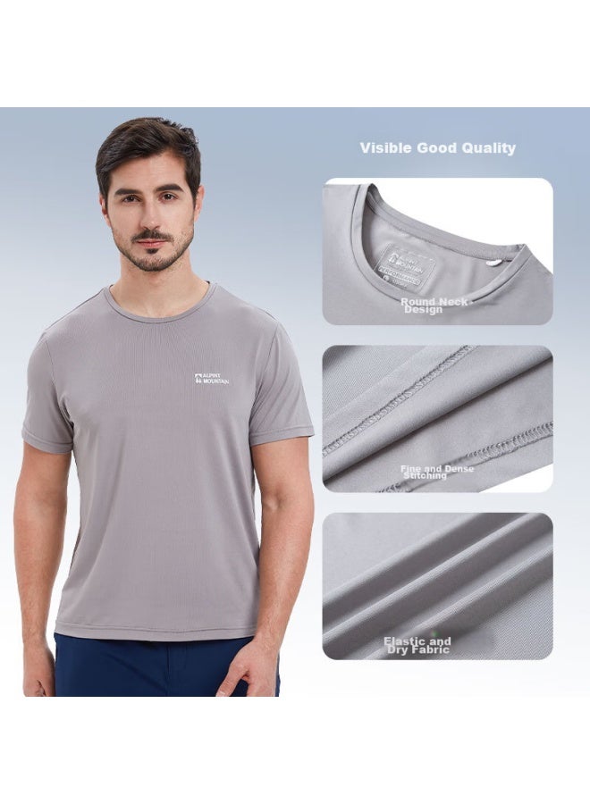 Alpint Mountain 3m Technology Quick-dry Men's Short-sleeve T-shirt, Elastic Breathable Outdoor Quick-dry Shirt For Women, Summer Sports - Image 3