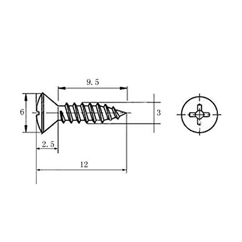 SAPHUE 3MM Electric Guitar Bass Pickguard Screws Pick Guards Scratch Plate Mounting Screws for Fender Strat ST Tele TL Stratocaster Telecaster Gibson LP Les Paul SG Guitar Pack of 50 (Chrome) - Image 2