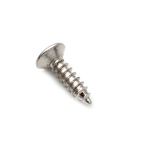 SAPHUE 3MM Electric Guitar Bass Pickguard Screws Pick Guards Scratch Plate Mounting Screws for Fender Strat ST Tele TL Stratocaster Telecaster Gibson LP Les Paul SG Guitar Pack of 50 (Chrome) - Image 3