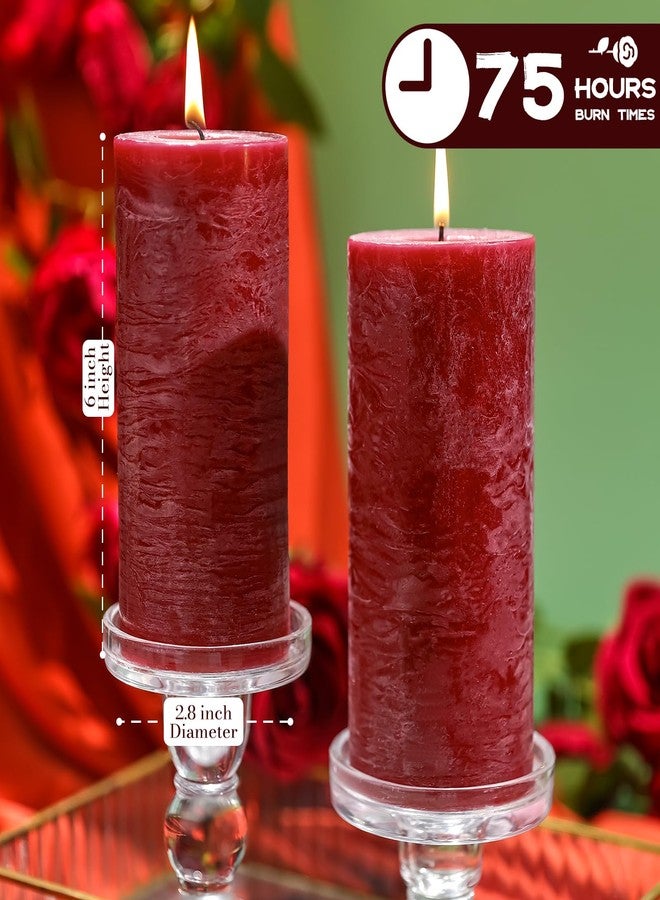 MOSROAD Romantic Rose Scented Pillar Candle - 2.8x6 Inch, 75-Hour Burn, Textured Red Rose Scented Candle for Women, Natural Aromatherapy Candle for Home, Gifts for Women, Valentine's & Romantic Decor - Image 4