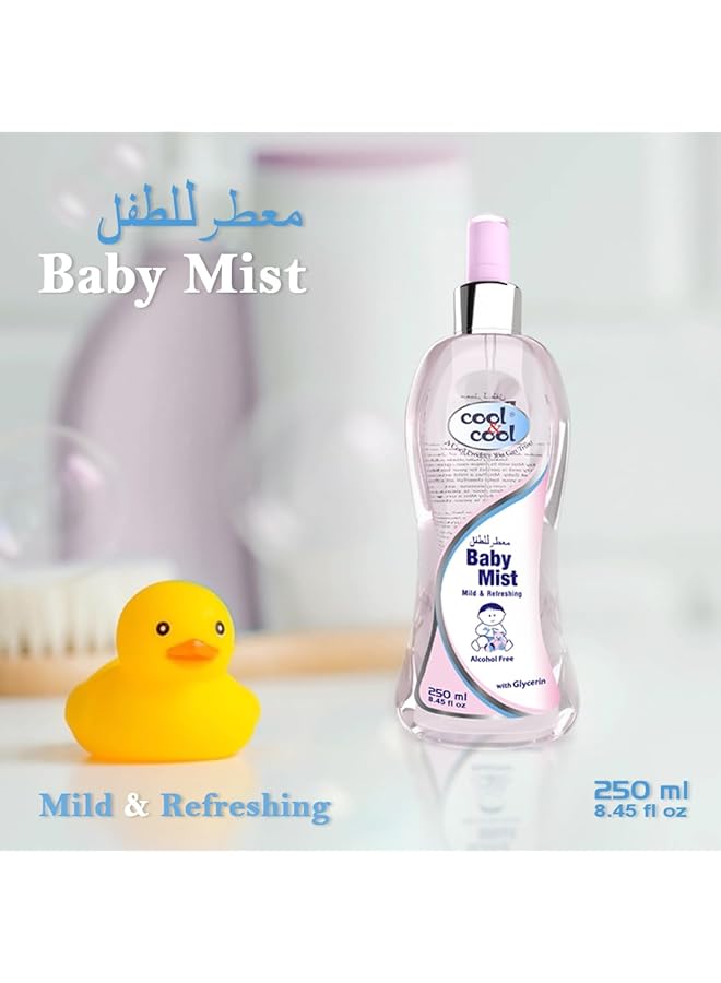 Cool & Cool Baby Mist Cologne 250Ml Alcohol Free Paraben Free Glycerin Mild And Refreshing - Image 2