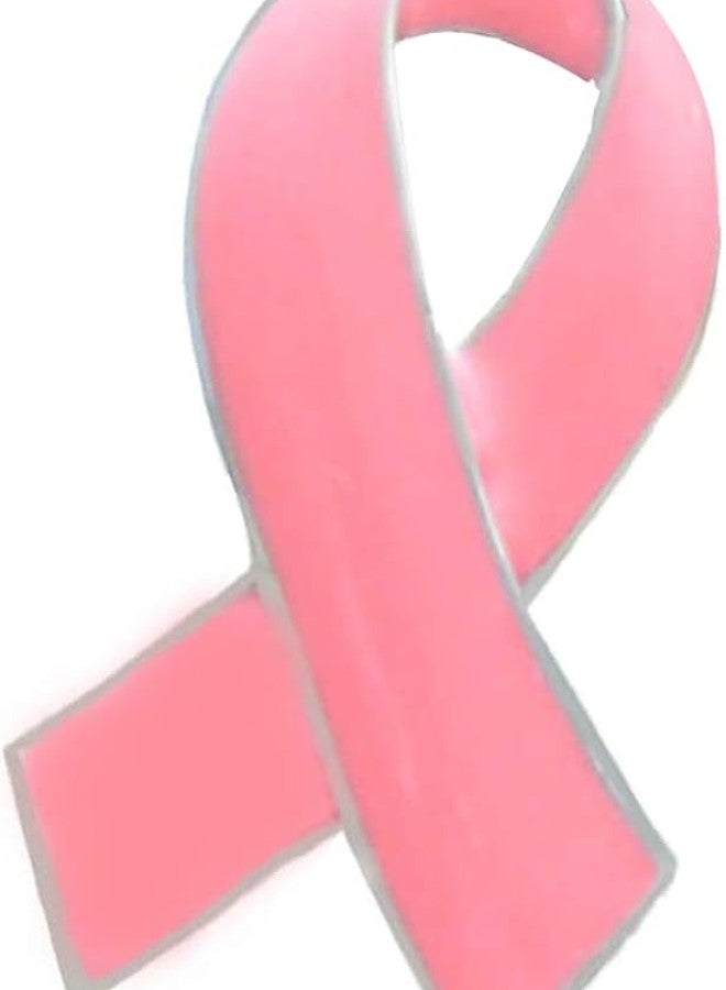 Pink Enamel Cancer Resistant Brooch Ribbon 