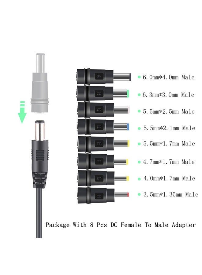 يوك سلك الطاقة العالمي USB إلى DC 5V بمقاس 5.5 × 2.1 مم، مع كابل شحن يحتوي على منفذ توصيل بالنصائح بمقاس 8. - Image 2