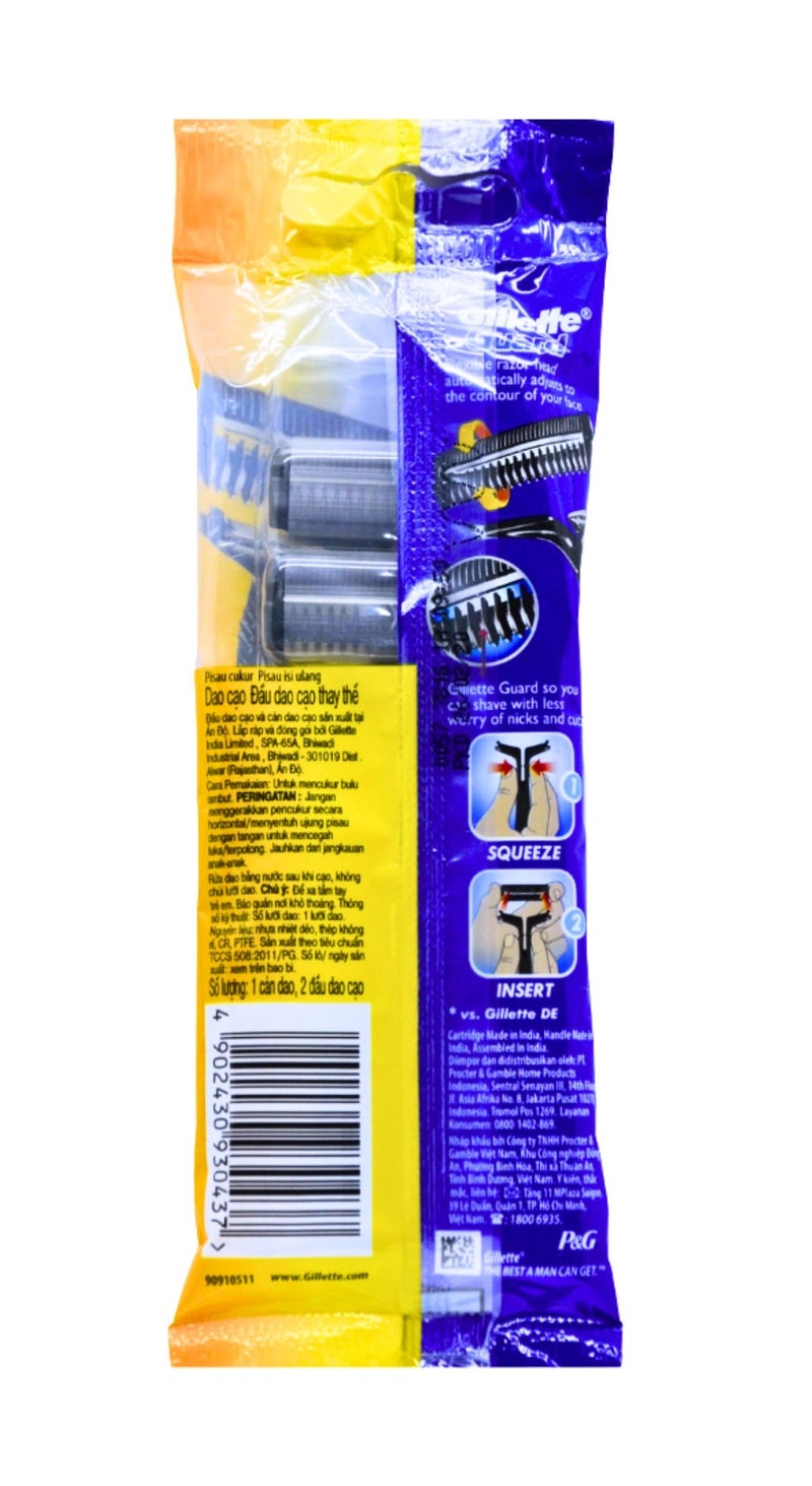 ماكينة حلاقة جيليت سكين جارد مع مقبض وشفرتين - Image 2