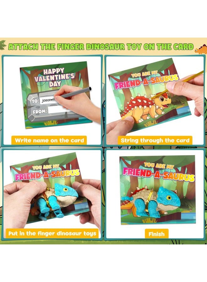 ShyLizard Valentines Cards for Kids with Dino Toys - Image 3