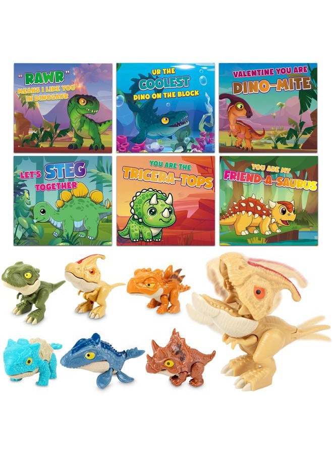 ShyLizard Valentines Cards for Kids with Dino Toys - Image 1