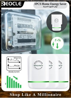REOCLE 3pcs Home Smart Power Saver Electricity Saving Box Energy Saving Device Household Energy Saver Electricity Saving and High Efficiency  - Image 1