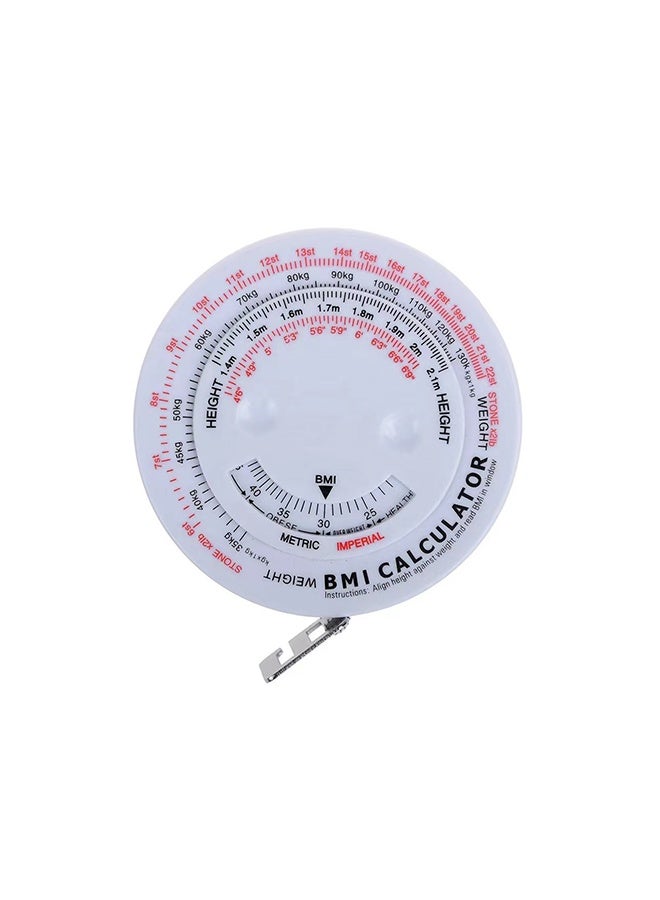2 Packs BMI Measuring Tape Soft Retractable Waist Measurement Tool for Body Measurement Portable Bmi Measuring Tape Body Mass Index Calculator Body Tape Measure for Body Waist Weight Health Accurate Measurement  - Image 1