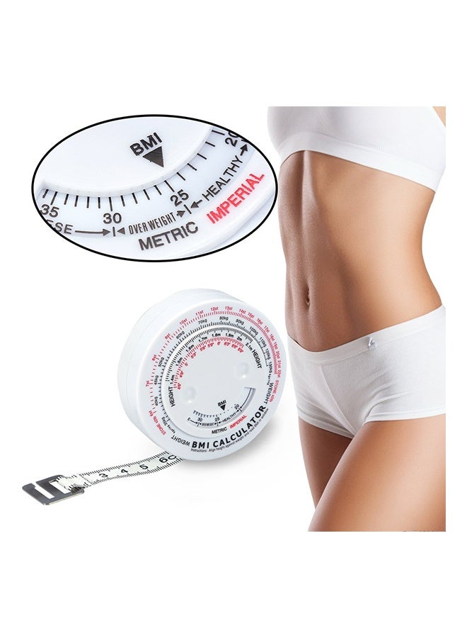 2 Packs BMI Measuring Tape Soft Retractable Waist Measurement Tool for Body Measurement Portable Bmi Measuring Tape Body Mass Index Calculator Body Tape Measure for Body Waist Weight Health Accurate Measurement  - Image 2