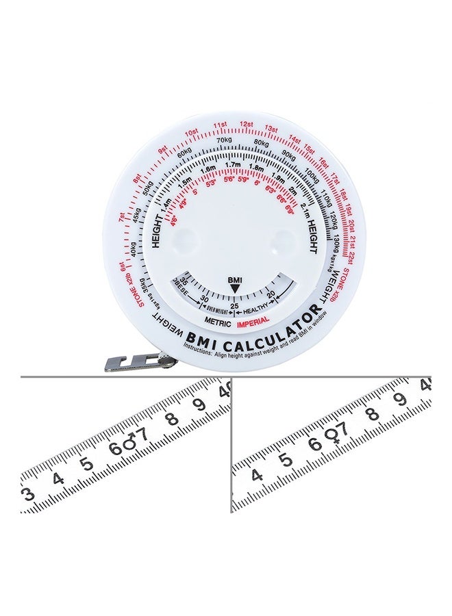 2 Packs BMI Measuring Tape Soft Retractable Waist Measurement Tool for Body Measurement Portable Bmi Measuring Tape Body Mass Index Calculator Body Tape Measure for Body Waist Weight Health Accurate Measurement  - Image 3