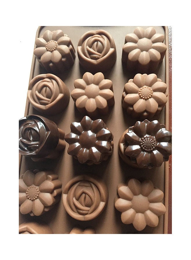 نيبمينينت صينية قوالب للحلوى والشوكولاتة مكونة من 15 فتحة بني 8.3x4بوصة - Image 2