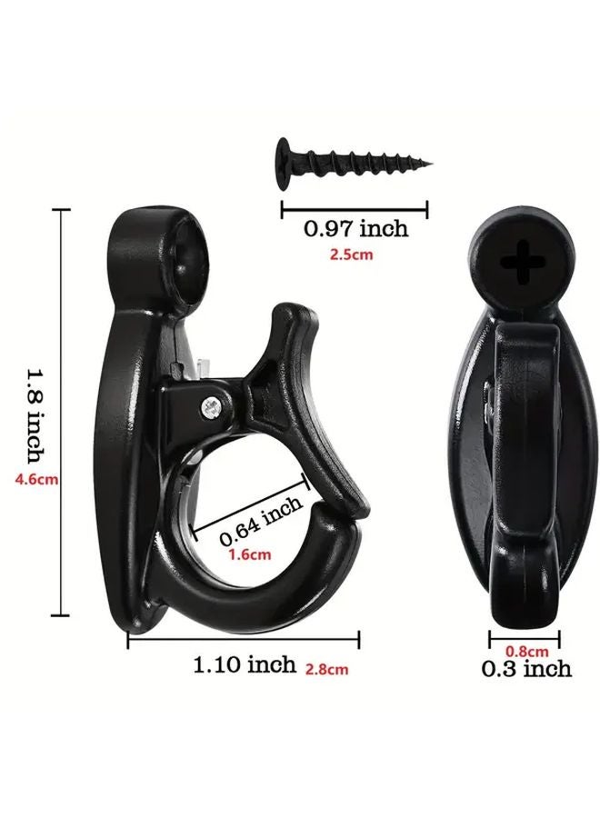 10pcs Black Screw In Hook For Hanging Lights Plants And Wind Chimes - Image 4