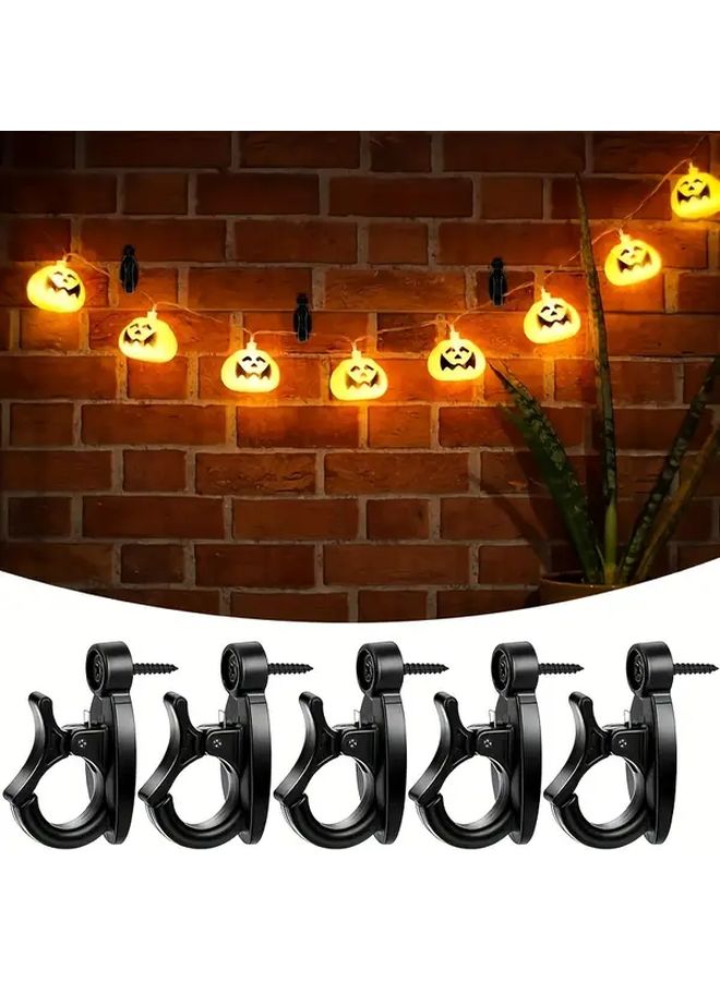 10pcs Black Screw In Hook For Hanging Lights Plants And Wind Chimes - Image 2