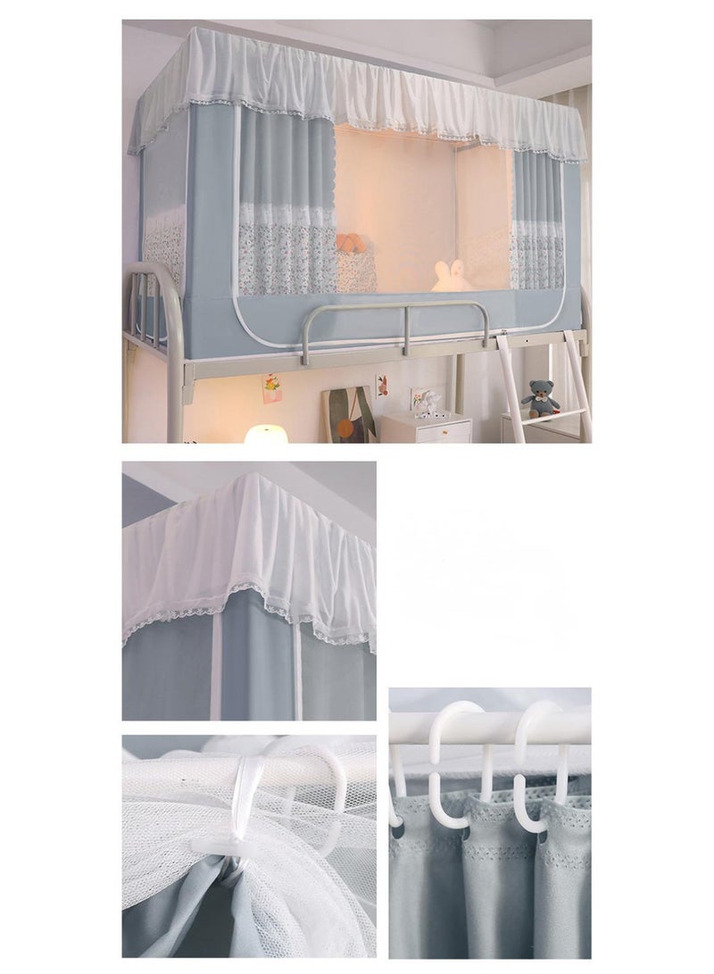 general Fashion Deck Curtain Student Dormitory Bed Curtains Mosquito Net With Bracket Gift For The Start Of The School Season - Image 2