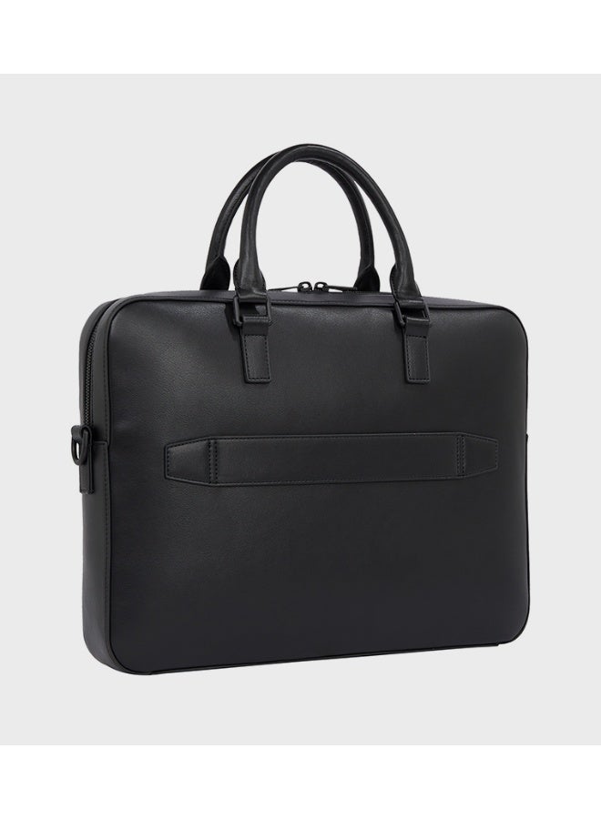 Hilfiger Denim Tommy Hilfiger Men's Black Laptop Bag – Professional Business Briefcase for Work & Daily Commute - Image 3