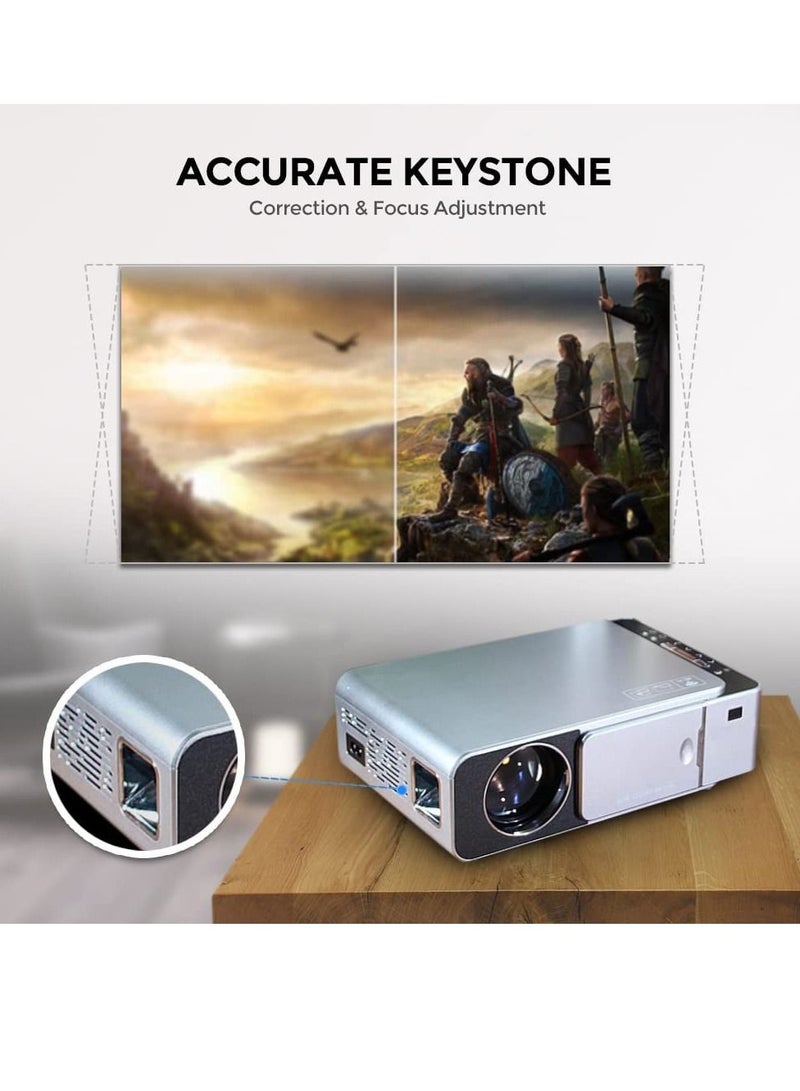 JOMILA Android Projector 3500 Lumens Upto 200'' Screen Size Wireless Mobile Casting WiFi Screen Mirroring 1080P 4K Supported Portable Home Theater Outdoor Gaming LED Video Projector - Image 5