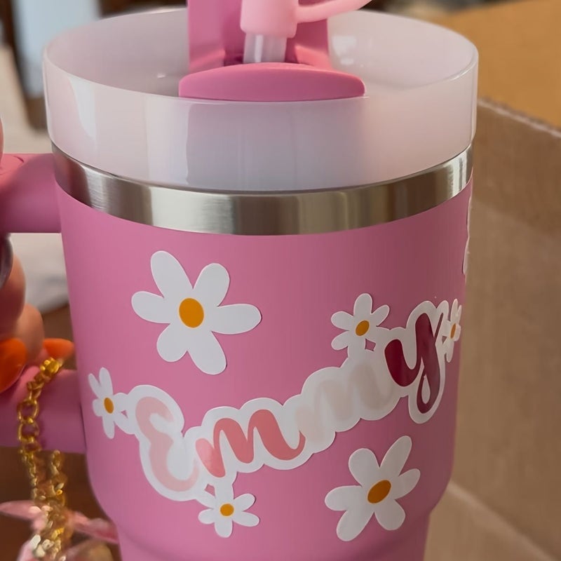 Custom Daisy Name Stickers Unicorn Glow 2in Waterproof Decals for Laptops Water Bottles - Image 4