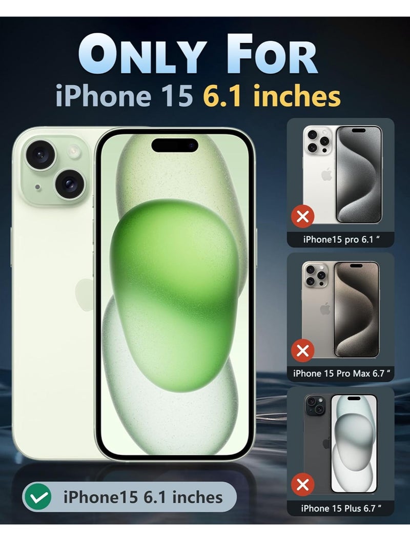 ELTRAZONE for iPhone 15 Phone Case: Defender Clear Case for iPhone 15 with Camera Lens Protector Drop Protection Anti Yellowing Shockproof Cell Phone Cover iPhone 15 Case 6.1 Inch - Clear - Image 2