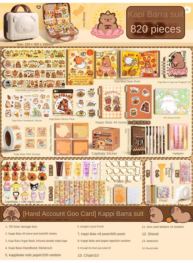 Bluejw Hand Account Suit Gift Box Hand Account Girl Cute Toy Hand Account Girl Children's Stationery New Year One Batch - Image 1