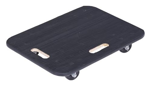 Vestil FWD-1824-3R Fiber Wood Dolly with Rubber Casters 45 In. x 45 In. x 39 In. 18 In. x 24 In. 800 Lb. Capacity Black - Image 1