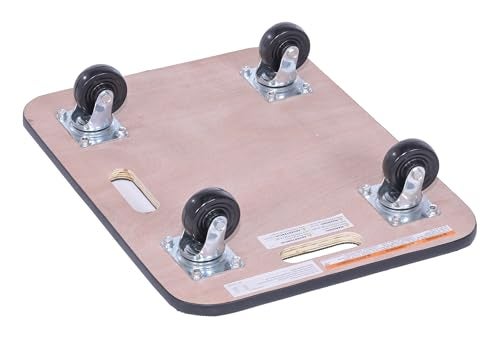 Vestil FWD-1824-3R Fiber Wood Dolly with Rubber Casters 45 In. x 45 In. x 39 In. 18 In. x 24 In. 800 Lb. Capacity Black - Image 5