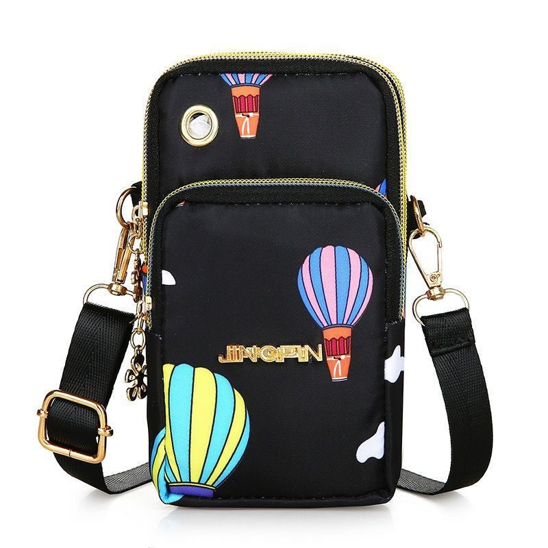 New Large Screen Mobile Phone Bag Women'S Crossbody Mini Bag Summer All-Match Waterproof Nylon Bag Vertical Hand Coin Purse - Image 1