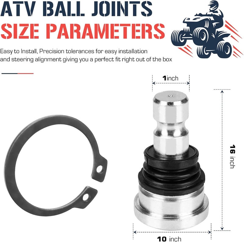 ISEYEC Upper and Lower Front Ball Joint for Polaris RZR XP 1000 EPS & Turbo - 4 Pcs - Image 4