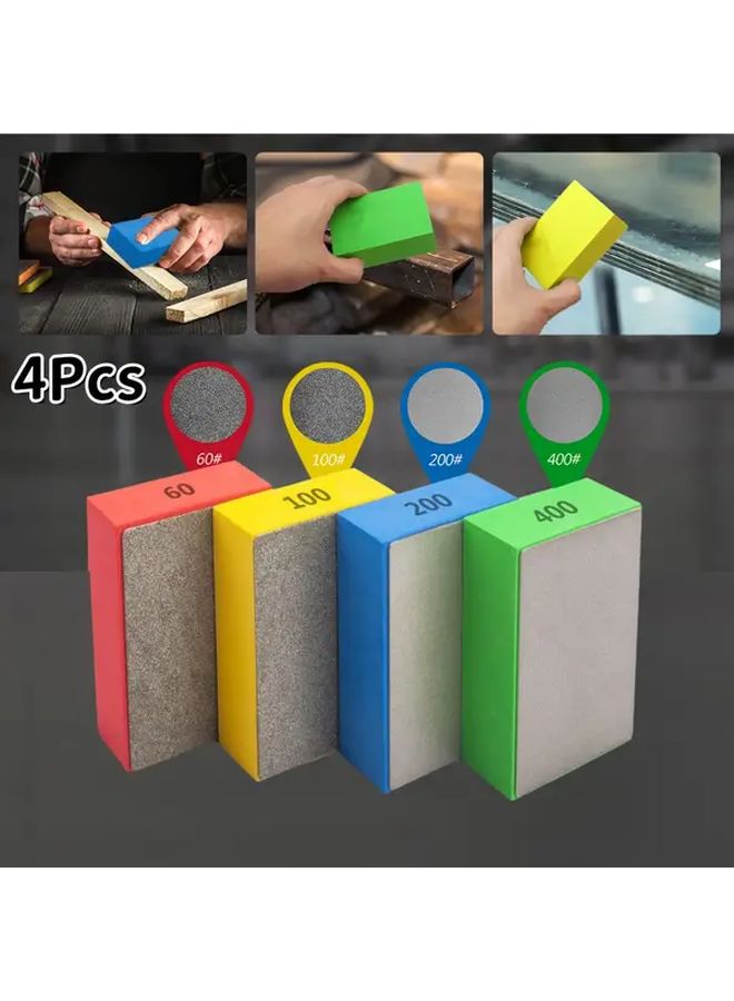 4 Pack Diamond Hand Sanding Discs 60 100 200 400 Grit For Glass Tile Stone Edge Trimming - Image 3
