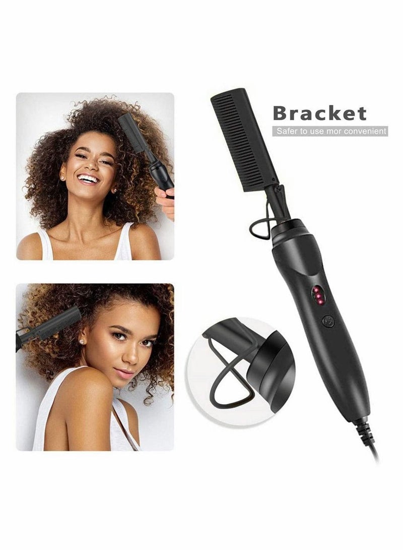 شو وو Electric Hair Straightening Brush, Curly Quick Heated Comb for Woman and Man - Image 5