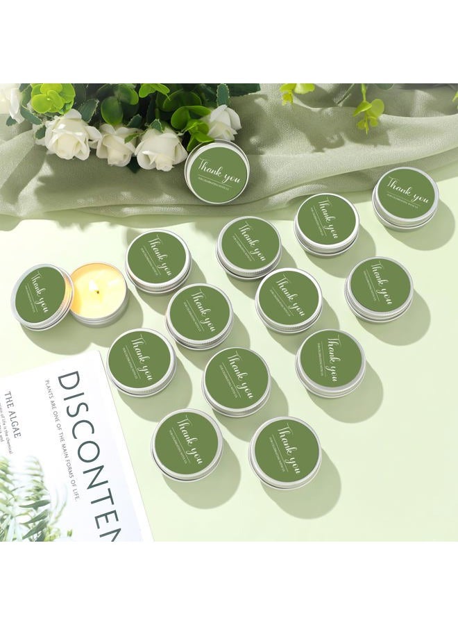 Mtlee 50 قطعة شموع شكر هدايا حفلات الزفاف وحفلات استقبال المواليد للضيوف 1 أونصة شمعة شمع الصويا المعطرة برائحة اللافندر (أخضر) - Image 2