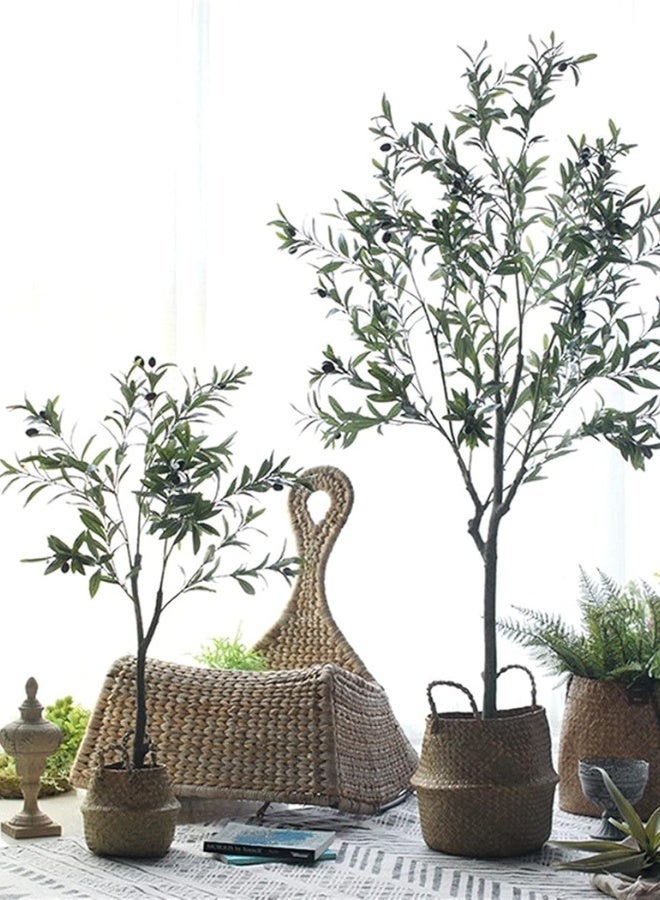 Elegant Artificial Olive Tree with Realistic Leaves & Black Fruits | Low-Maintenance Mediterranean Decor for Home, Office & Indoor Spaces - Image 3