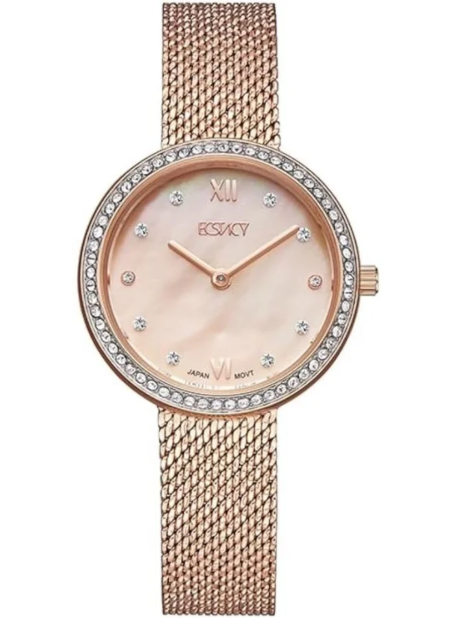 إكستاسي ECSTACY Women's Analog Beige Dial Watch - E20506-RMKMK