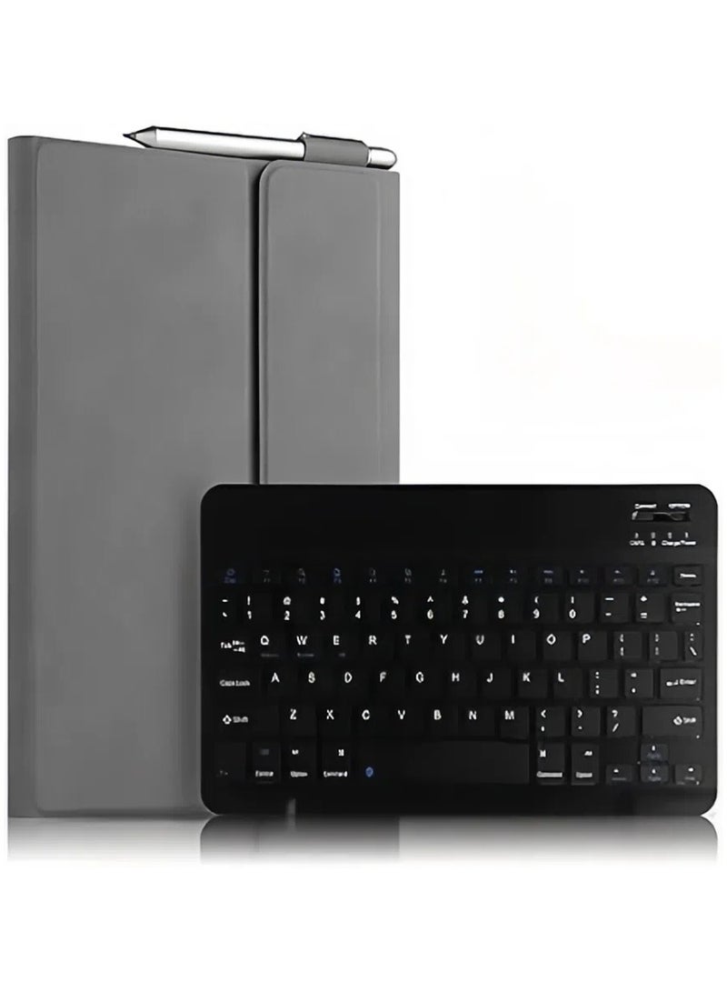 general Bluetooth Keyboard Case for MatePad 11 2021, Tablet Keyboard Leather Case, Case with Detachable Bluetooth Keyboard with Arabic Keyboard Stickers