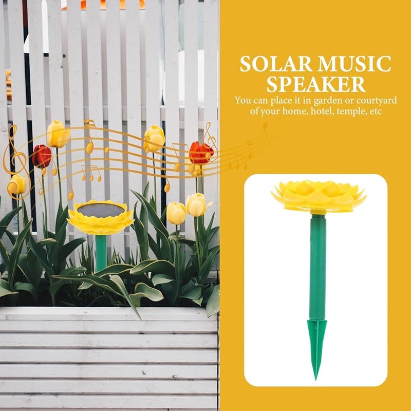 Solar Powered Outdoor Wireless Speaker Portable Garden Weatherproof Buddha Songs Player - Image 4
