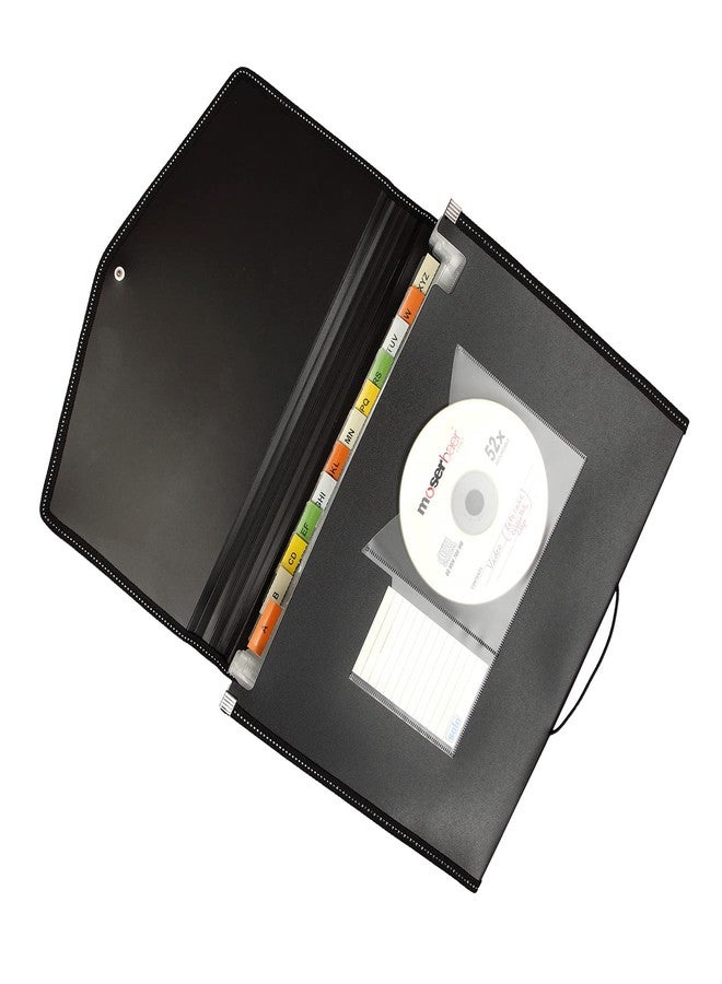 سولو ملف سولو قابل للتوسيع بـ 12 جيبًا بحجم A4 - منظم مستندات قوي ومتين مع إغلاق مطاطي، وعلامات فهرسة، وأقسام قابلة للتوسيع | مثالي للتخزين في المكتب والمدرسة والمنزل - Image 4