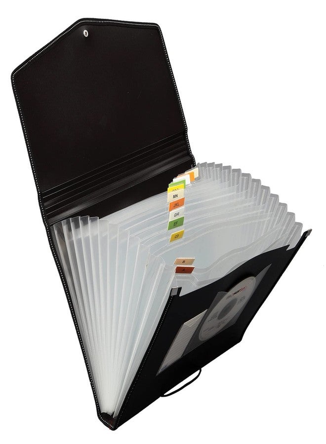 سولو ملف سولو قابل للتوسيع بـ 12 جيبًا بحجم A4 - منظم مستندات قوي ومتين مع إغلاق مطاطي، وعلامات فهرسة، وأقسام قابلة للتوسيع | مثالي للتخزين في المكتب والمدرسة والمنزل - Image 3