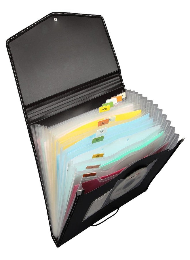 سولو ملف سولو قابل للتوسيع بـ 12 جيبًا بحجم A4 - منظم مستندات قوي ومتين مع إغلاق مطاطي، وعلامات فهرسة، وأقسام قابلة للتوسيع | مثالي للتخزين في المكتب والمدرسة والمنزل - Image 5