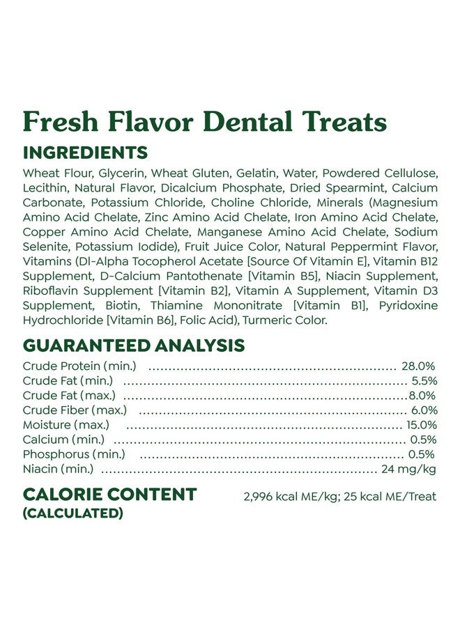 Greenies Teenie Natural Dental Care Dog Treats Mint Fresh Flavor, 12 oz. Pouch (43 Treats) - Image 5