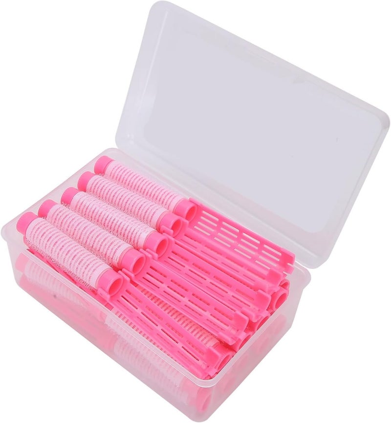 20pcs Hair Perm Rod Roller Curler Hairdressing Curly Hair Perm Rods Fluffy Perming Rollers Short Large Tool KitPink Pink