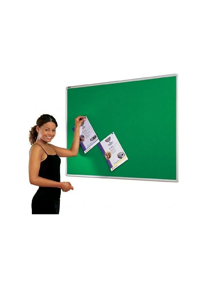 Generic Cork board with metal frame 90 cm * 120 cm - double sided blue& green - Image 4