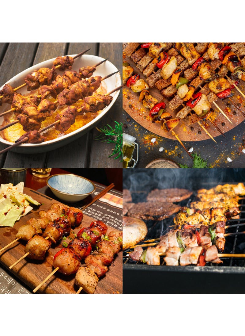 HOT GRILL Hot Grill 50 PCS Bamboo Skewers Sticks Natural Wooden Food Grade Sticks Barbeque, Grilling, Appetisers, Food Picks, Cocktail  - Image 3