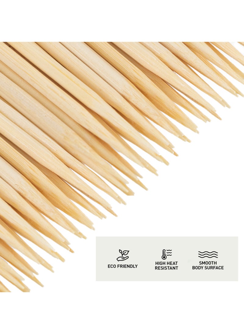 HOT GRILL Hot Grill 50 PCS Bamboo Skewers Sticks Natural Wooden Food Grade Sticks Barbeque, Grilling, Appetisers, Food Picks, Cocktail  - Image 4