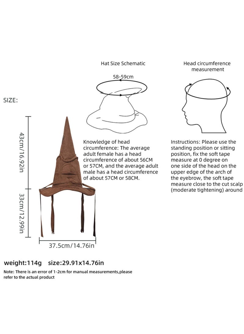 Generic - Witch Hats Thickened Witch Costume Accessories Witches Hat Funny Wizard Hat for Adults and Teens Cosplay Costume Party Festivals Masquerade - Image 1